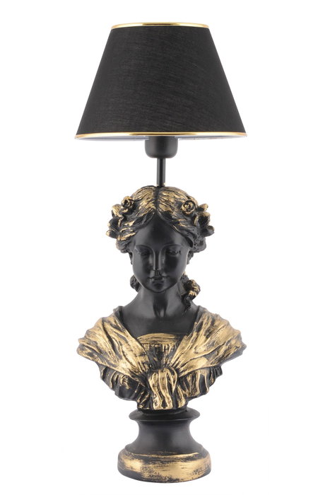 Opviq Lámpara de mesa Opelya - Negro y dorado